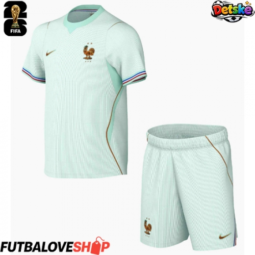 Dres Francúzsko Preč pre deti MS 2026 Krátky Rukáv (+ trenírky)